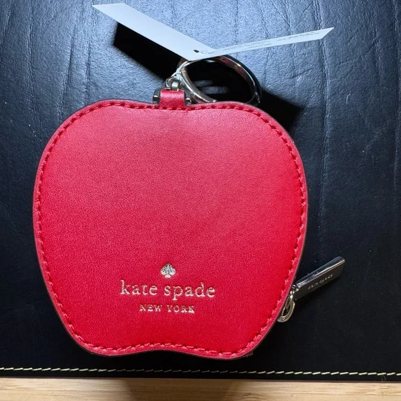Kate Spade Red and White Apple Coin Purse - Picture 2 of 3